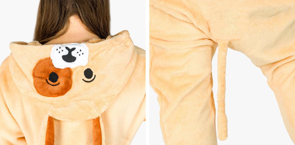 Onesie Warm One-Piece Pajamas Jumpsuit Tracksuit Costume Dog Onesie Kigurumi Dog
