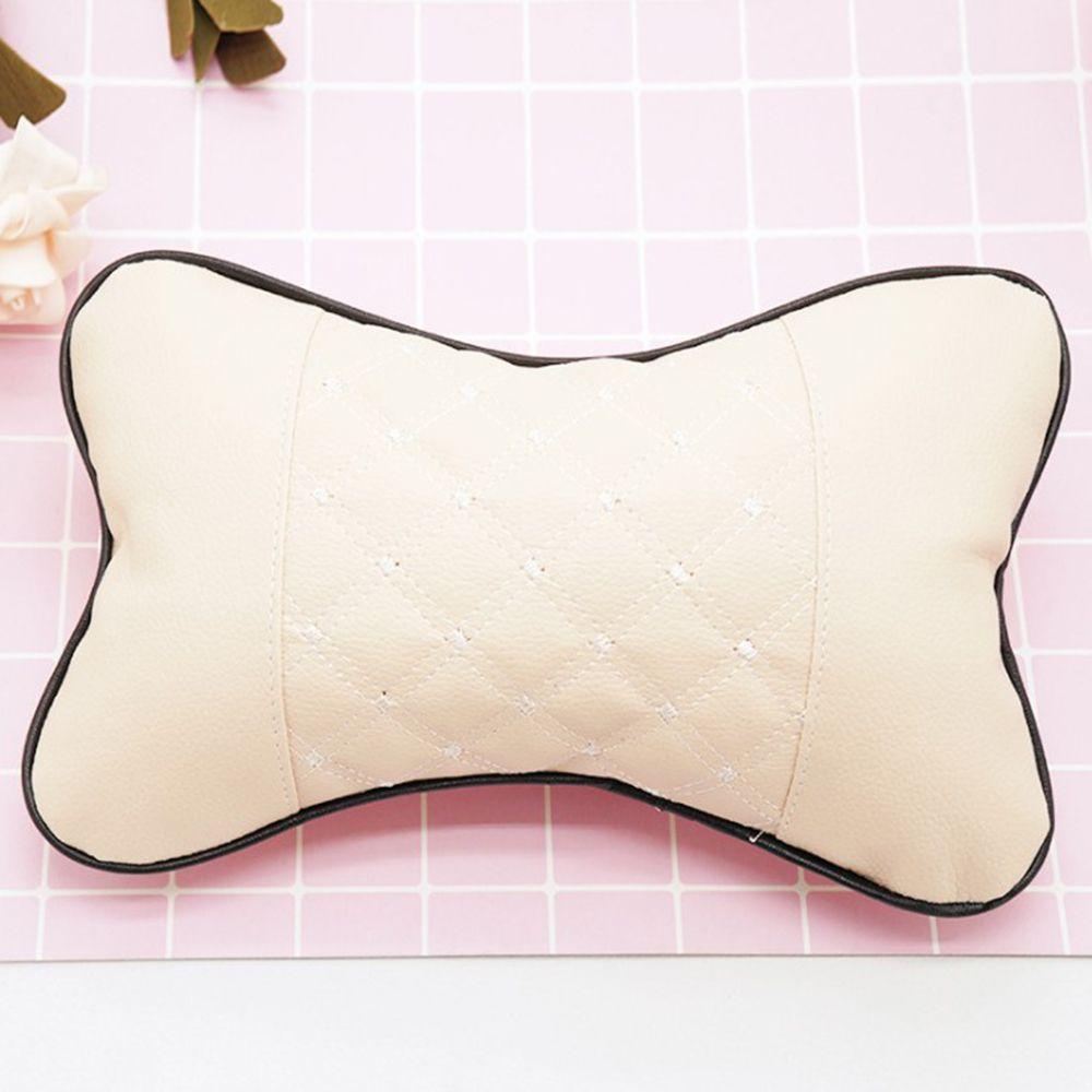 Fashion Safety Leather Bone Head Neck Rest Pillow Cushion Pad Car Seat Headrest Restraint
