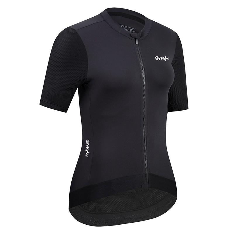 Womens Cycling Jersey Short Sleeve Breathable Moisture Wicking Compression Fit Road Bike Ride