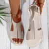 Flat Sandals for Women In Summer, New European and American Round Toe Open Toe Side Empty Bag, Heel Worn Oversized Sandals