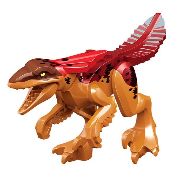 [Настоящая медовая ночь-совместимый с Lego-динозавр] Набор M Маленький блок динозавров 8 типов тираннозавра Velosit Raptor, смешанный, смешанный