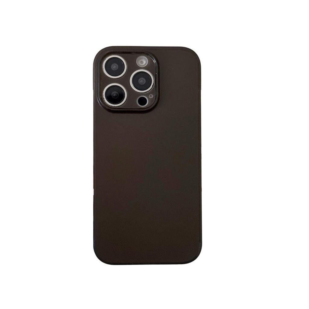 Металлическая кнопка, матовый прозрачный чехол для телефона Apple iPhone 15 Pro Max | Защитный чехол с полным покрытием для iPhone 13