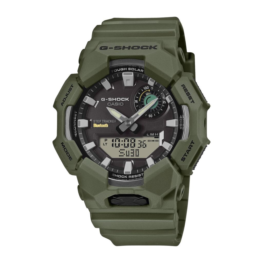 Casio Мужские часы G-Shock, Экологичные Tough Solar, Bluetooth Life Log, Хаки, Официальная японская модель, GA-B010-3AJF
