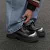 Leather shoes men's big head upturned head niche design thick sole heightening casual derby shoes casual shoes
