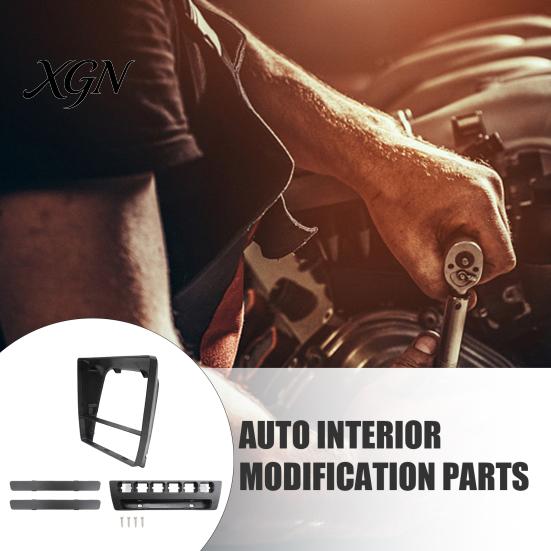 Car Interior Upgrade Kit 9-Inch Navigation Fascia Frame for LADA 2110/2111/2112, Dash Mounting Automotive Switch Panel Cover Android Screen,