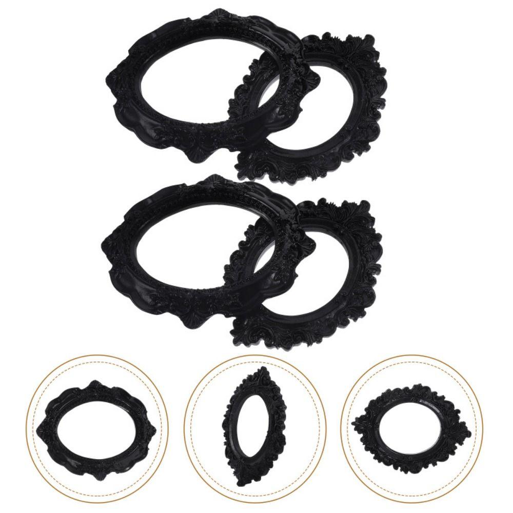 Black Vintage Picture Frame Resin Craft Wall Hanging Photo Frame Resin Frame Miniatures  Photo Prop