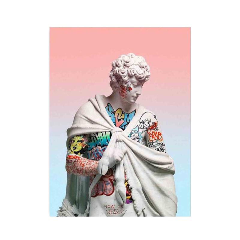 Веселая скульптура Дэвида, искусство, холст, живопись, абстрактные граффити, постеры и принты, настенные художественные картины для гостиной, домашний декор