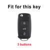 For Skoda Octavia For Volkswagen VW Bora Polo Tiguan Jetta Passat B5 B6 B7 Golf Beetle 3 Buttons TPU Leather Car Key Case Cover Ptorector