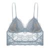 Big halter neck underwear women's French lace triangle cup beauty back bra white vest suspender outside bra