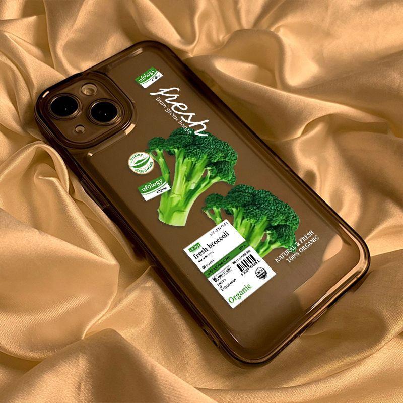 Чехол для мобильного телефона ins пара овощи подходит для iPhone17ProMax 16pro Apple 15/14 все включено 13 черно-белый