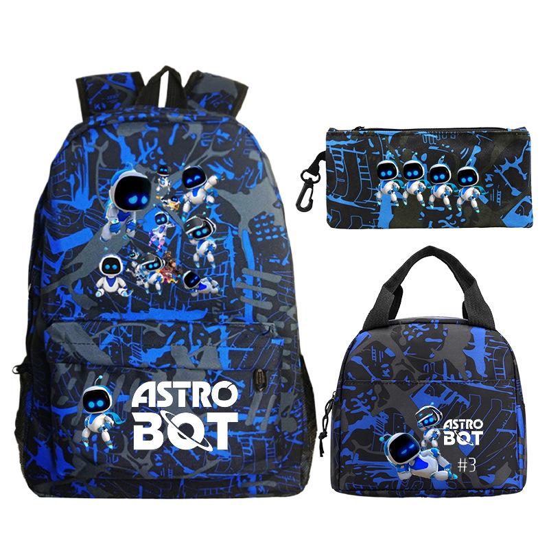 Новый мерч по игре Astro bot, печать, школьный рюкзак для начальной и средней школы, внешняя торговля, досуг, детский пенал, сумка для ланча