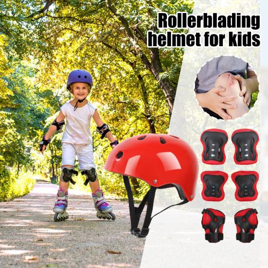 7 шт./компл. детский защитный комплект для катания на роликах, скейтборде, велосипеде, самокате, регулируемый