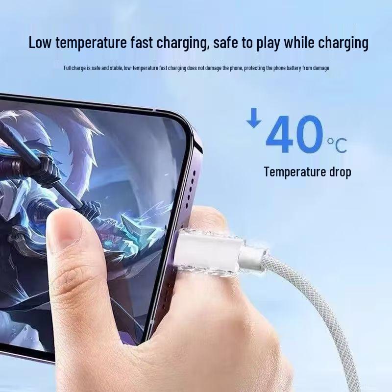 Jingkai Cheng 1м Двойной плетеный кабель Быстрое зарядное устройство PD20W для планшетов Apple, Huawei, Xiaomi - Модель TZ04