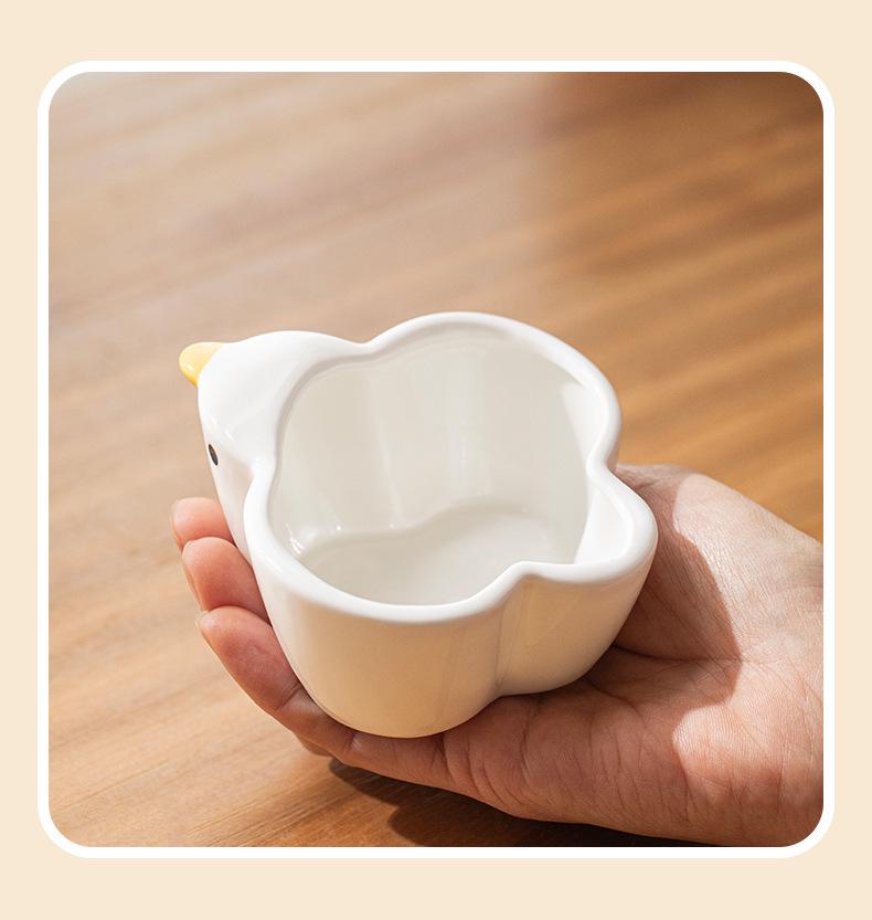 Ceramic Bird-Shaped Splash-Proof Parrot Feeding Bowl for Budgies & Cockatiels