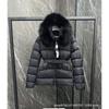 M Home Серия Boedic Новая пуховая куртка Женская приталенная Воротник-стойка с мехом Короткая куртка с капюшоном Высококачественная Зимняя