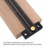 180mm T-type Scribing Ruler, Scribing Marking Ruler, Metric Scale Black Woodworking Marking Tool, Aluminum Alloy, Double-Sided Scale, Total Length: Ap
