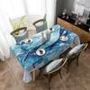 Blue Watercolor Whale Tablecloth Holiday Decor Waterproof Rectangular Tablecloths Wedding Decor Table Cover