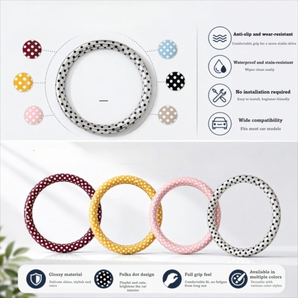 PVC Leather Auto Steering Wheel Decoration Automobile Accessory Car Interior Decoration