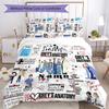 3pcs Custom Name Cartoon Grey's Anatomy Bedding Set Duvet Cover Closure Includes 1 Duvet Cover & 2 Pillowcases for All Seasons Bedroom Decor