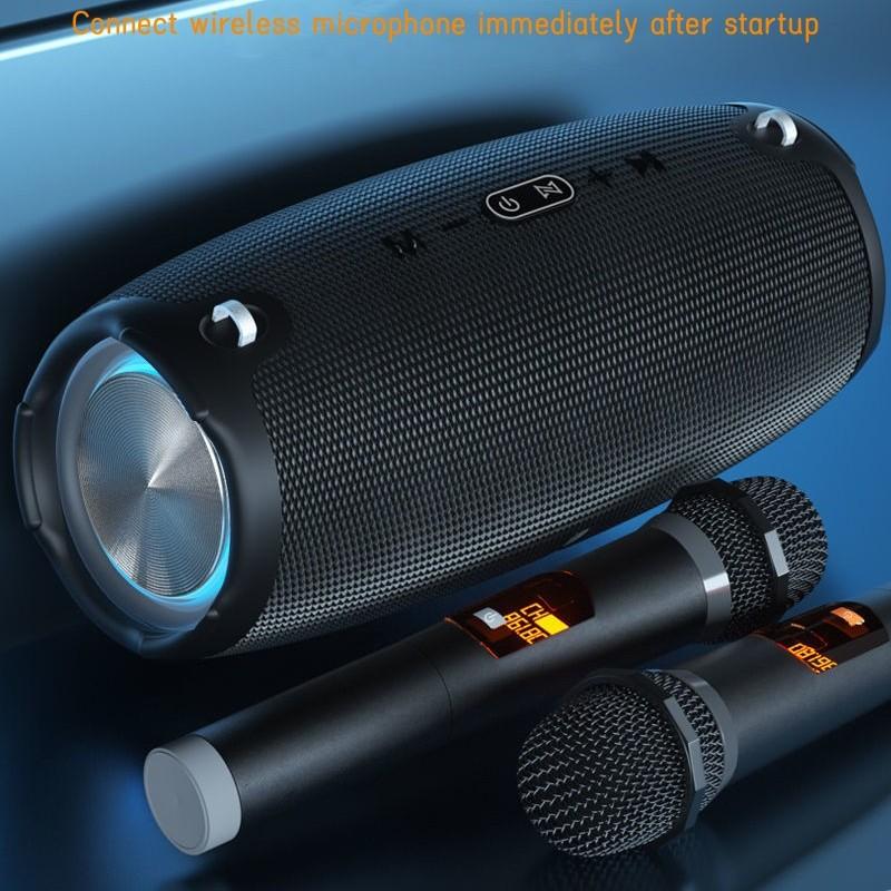 60W New High-power Portable Bluetooth Speaker Wireless Microphone 360 Stereo AUX External Sound TF Hands-free Call Subwoofer