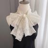 Spring Summer Thin Silk Scarf 153x30cm Pearl Decorative Small Long Scarf Soft Embroidered Flower Women Lace Shawl