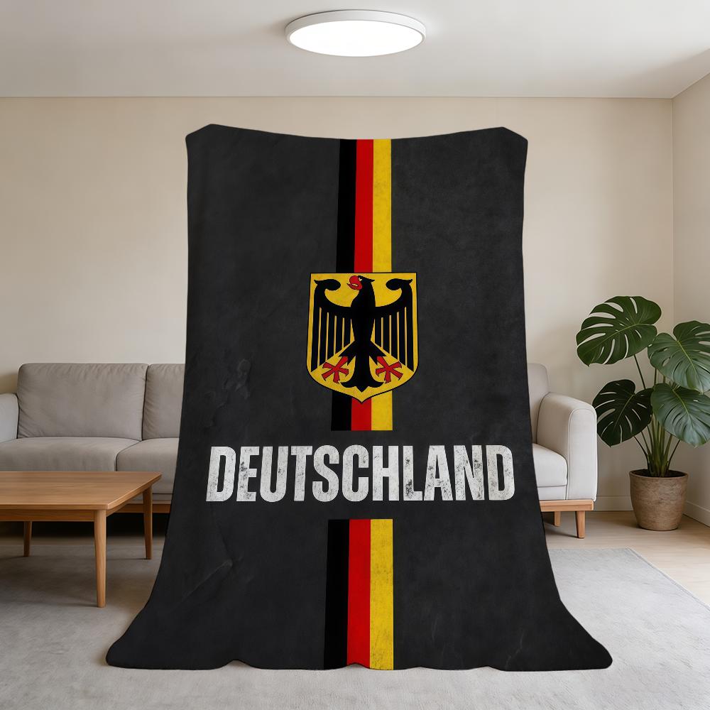 Blanket Super Warm G-Germany-ES Comfortable Plush Cool Throw Blanket Child Home Flag Sofa Bedroom Gift