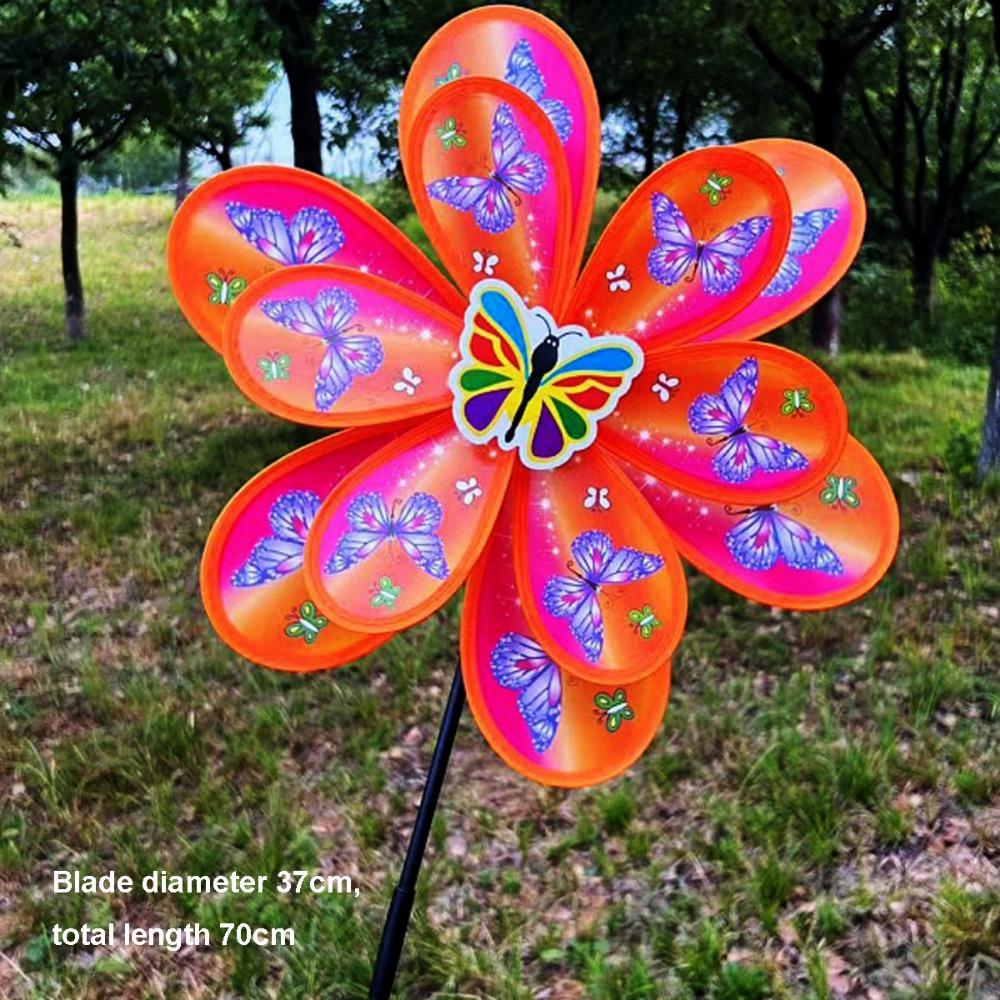 Двух/Однослойная детская подсолнух-вертушка Декор для вечеринки на открытом воздухе, пикника