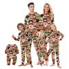 Matching Family Christmas Print Flannel Homewear Set Long-Sleeve Top And Pants