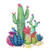 Красочная алмазная живопись Кактус 5D полная круглая Алмазная вышивка мозаика растение ручной работы комплект декора для дома
