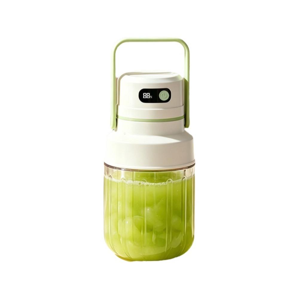 with Two Lids Electric Fruit Blender Cordless Automatic Juicing Cup BPA-Free Smoothie Maker Home