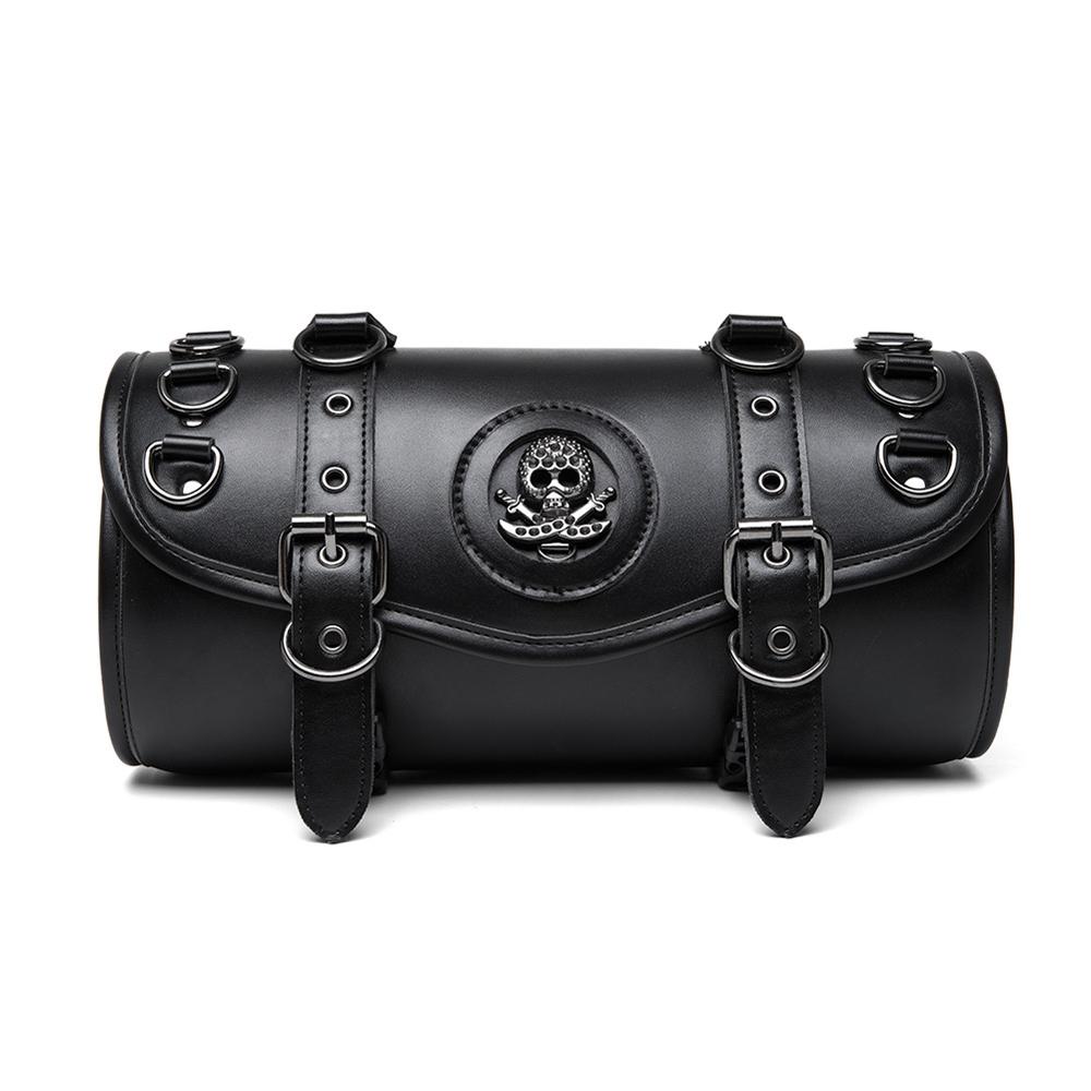 SHELKSBAG 2025 Новые Универсальные Мотоциклетные Седельные Сумки Байкерские Панк Ретро Кожа PU Инструментальная Сумка на Переднюю Вилку Ежедневное Хранение Подвесная Сумка