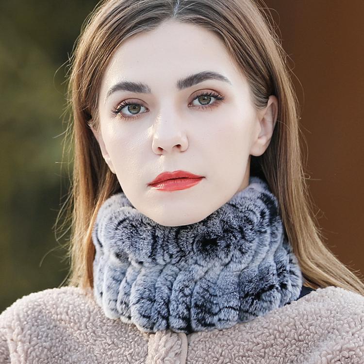Нагрудники для мужчин и женщин зимой, утолщенная защита шеи в корейской версии, тепло, шарф из меха кролика выдры ручной работы, повязка для волос, шейный чехол двойного назначения