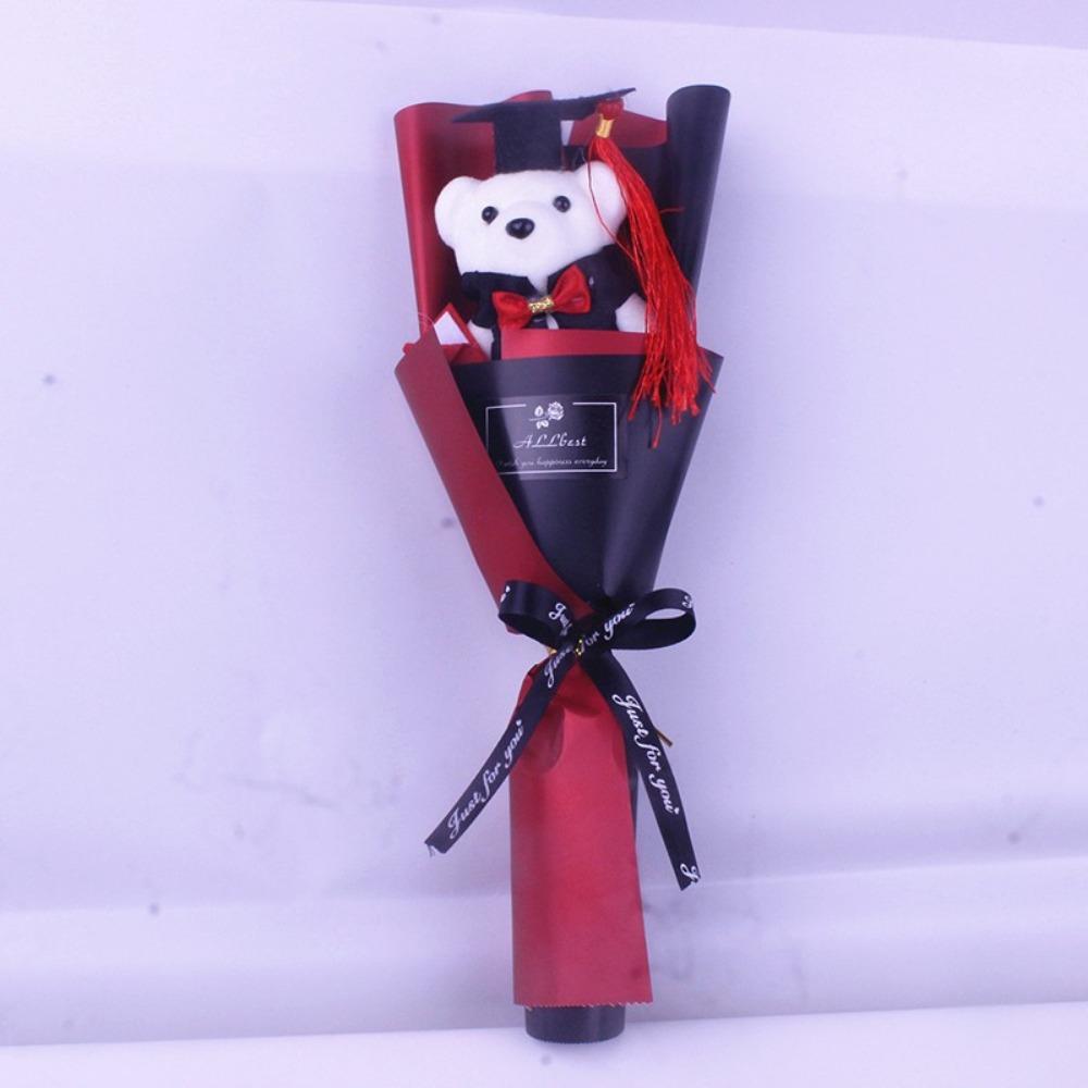 Plush Bear Bear Plush Bouquet Bouquet Decoration Doctoral Bear Toy  Graduation Season