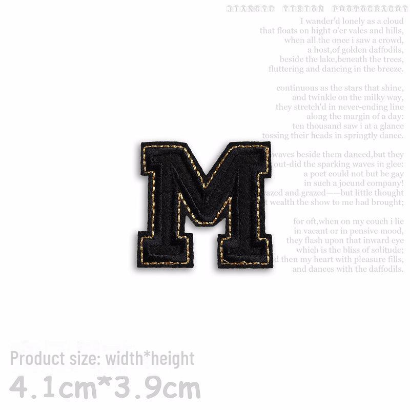 Yixiu Embroidered Black Small Badge: Trendy Clothing Decoration Patch