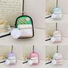 Gradient Backpack Kids With Pearl Handheld Plush Ball And Decoration Flower