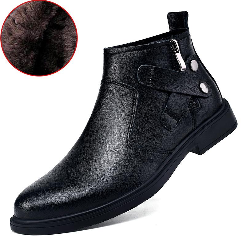 Осень-зима высококачественные мужские ботинки челси, роскошные брендовые белые джинсовые ботинки с боковой молнией, деловые формальные кожаные ботинки