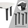 4 Folding Table Legs Adjustable Desk Furniture for Living Room