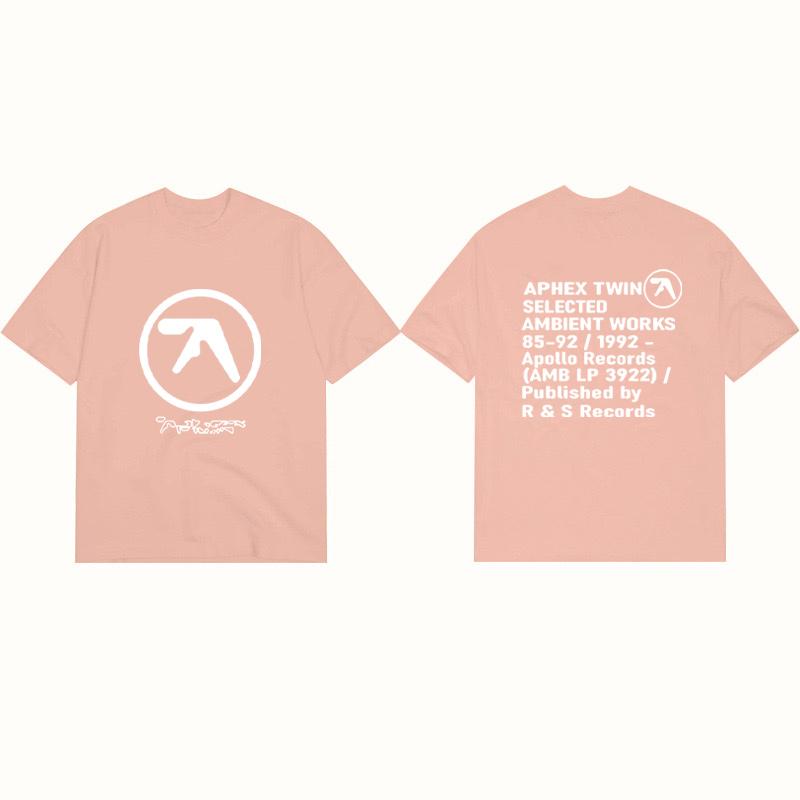Мужская футболка Aphex с черным принтом, хлопковая, графическая, оверсайз, корейская мода, с коротким рукавом, топы, футболки, одежда в стиле Y2k, уличная одежда