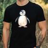 T-Shirt Herren Pinguin Aquarell Motiv Baumwolle Größe XS bis 5XL