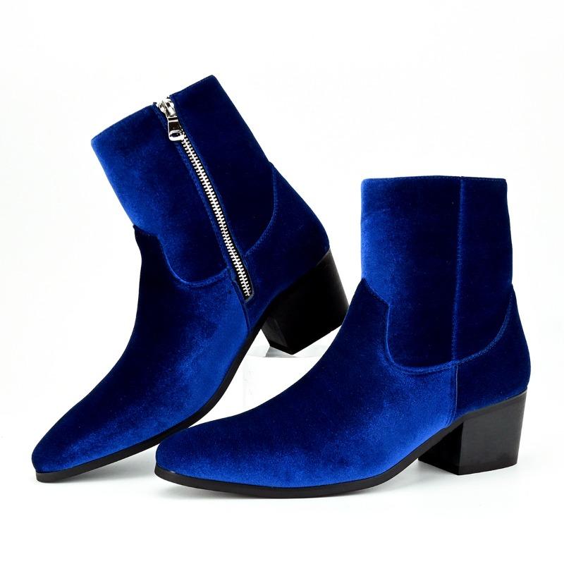 Fashion High Quality Men Leather Boots Platform Boots Designer Shoe Men Fashion High Heels Classic Black Boots for Men Botas Para Hombre