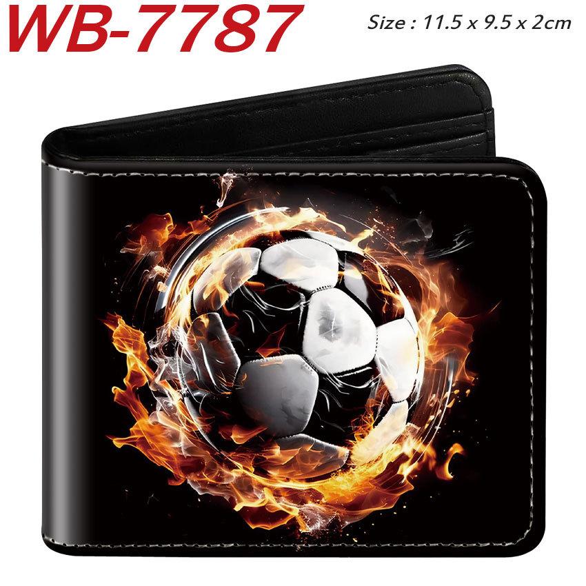 Sports Ball Theme Short Bifold Wallet Colorful Print Mini Coin Purse Card Holder for Women Multi-Color 1pcs