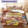3pcs Custom Name Curious George Bedding Set Duvet Cover Closure Includes 1 Duvet Cover & 2 Pillowcases, Soft and Comfortable for All Seasons.