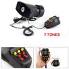 100 Вт 12 В 7 звуков Автомобильный динамик для грузовиков Предупреждающая сигнализация Полиция Пожарная сирена Рог Громкий звук 105 дБ с микрофоном