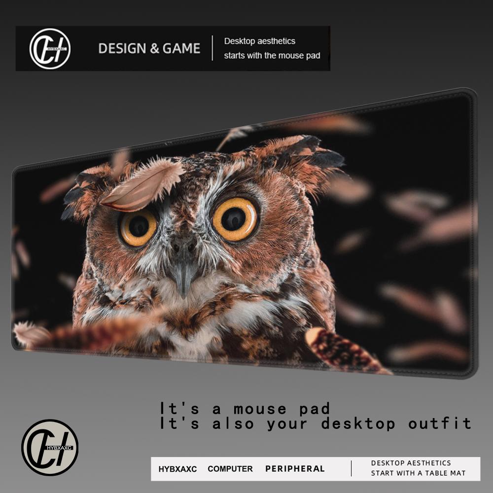 HYBXAXC Cute Animal Owl Gaming Mouse Pad Rubber Mousepad Cs Go Computer Laptop Mice Mat Anti-slip Anime Art Carpet Home MouseMat