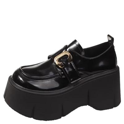 Модные женские туфли Penny Shoes Весна 2024 Новые женские туфли из искусственной кожи Lazy Shoes Студенческие туфли на платформе Slip-On для женщин Лоферы на платформе