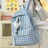 Детский школьный рюкзак Ученица начальной школы Ученица средней школы Ученица старшей школы Клетчатый рюкзак Модный рюкзак