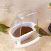 Parakeet Food Dispenser No Mess Plastic Parrot Feeder with Perch Cage Accessories for Small Bird Cockatiel Finch