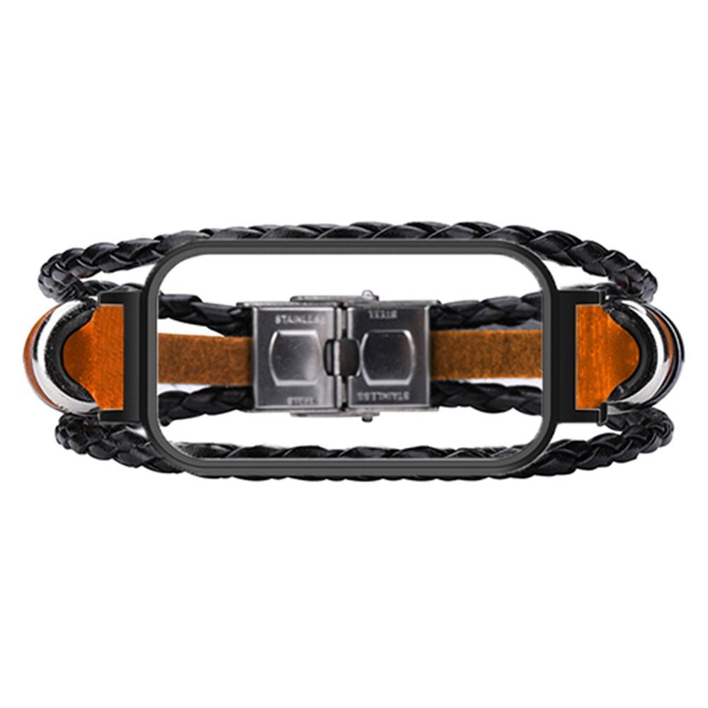 Leather Strap for Xiaomi Smart Band 9 Active / Xiaomi Redmi Band 3, Brown