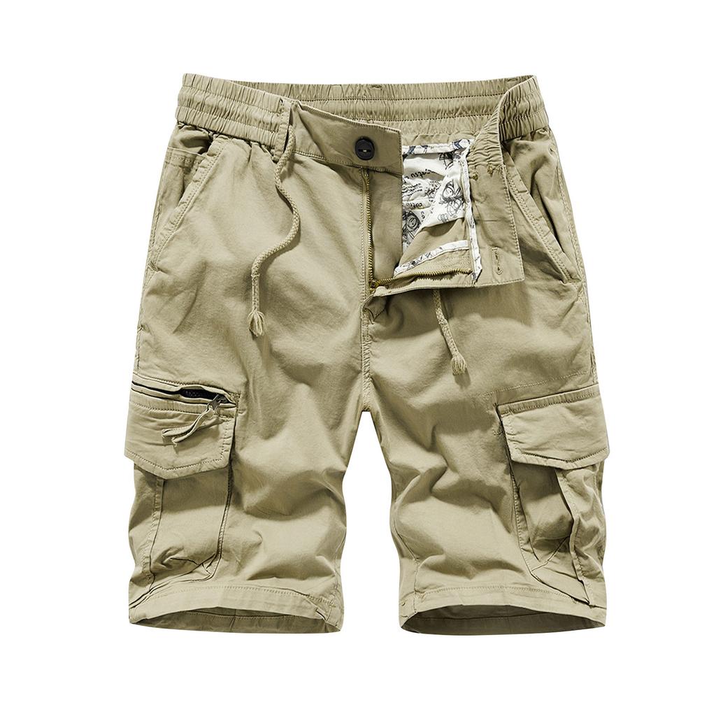 Men's Casual Color Outdoors Pocket Beach Work Trouser Cargo Shorts Pant