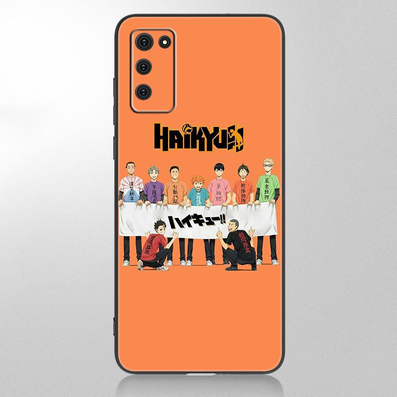 Чехол для волейбола с аниме Oya Haikyuu для Samsung Galaxy A12 A02S A22 A32 A52 A72 A71 A51 A41 A31 A21 A11 A50 A70 A20S, черный чехол